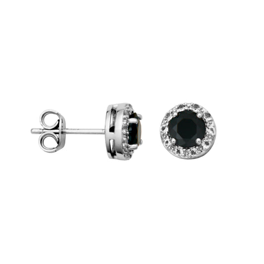 DAZZLE EARRING- BLACK SPINEL