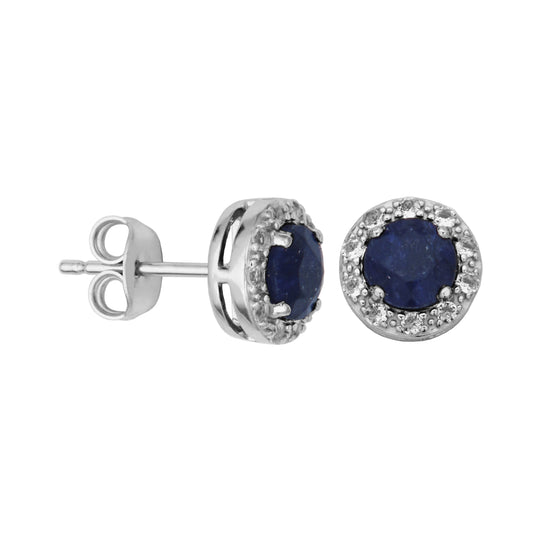 DAZZLE EARRING- BLUE CORUNDUM SAPPHIRE