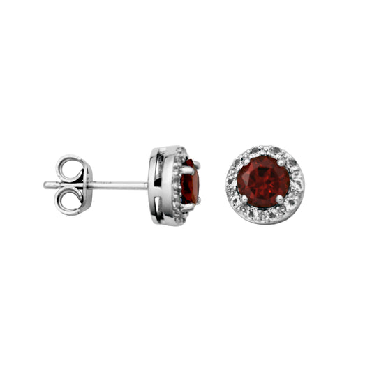 DAZZLE EARRING- GARNET