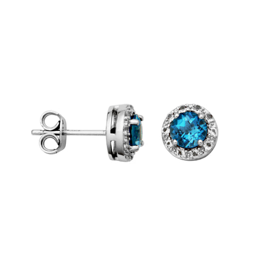 DAZZLE EARRING- LONDON BLUE TOPAZ