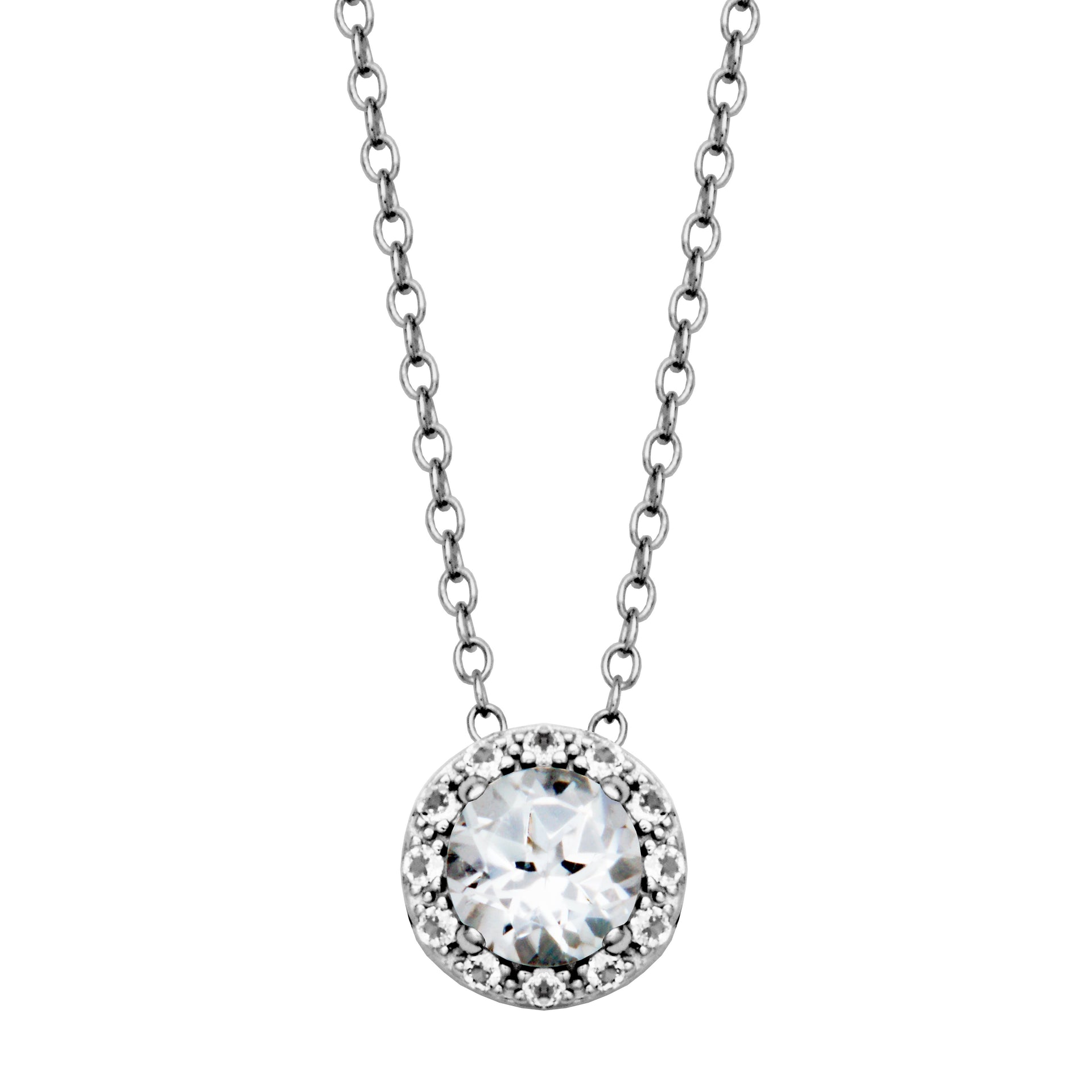DAZZLE PENDANT- WHITE TOPAZ