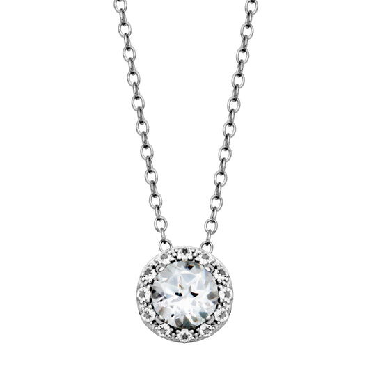 DAZZLE PENDANT- WHITE TOPAZ
