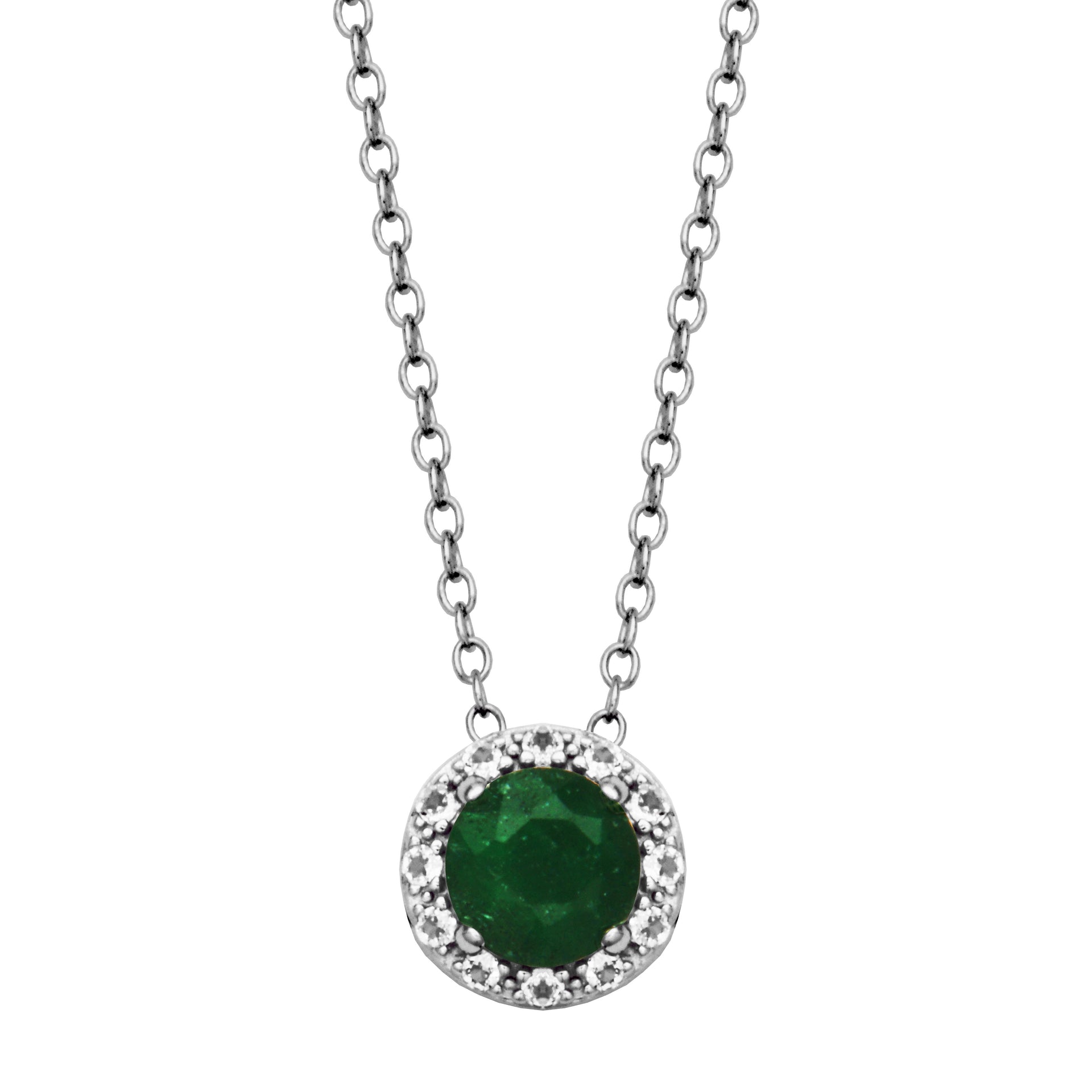 DAZZLE PENDANT- GREEN CORUNDUM EMERALD