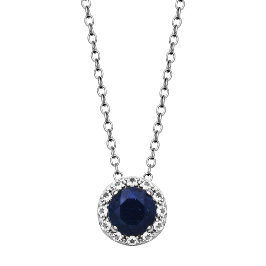 DAZZLE PENDANT- BLUE CORUNDUM SAPPHIRE