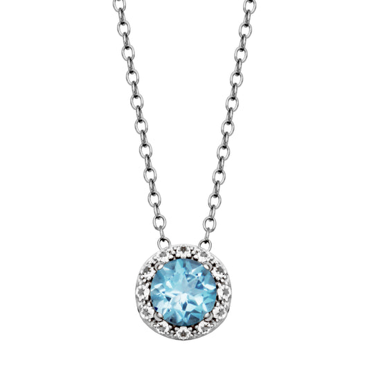 DAZZLE PENDANT- BLUE TOPAZ