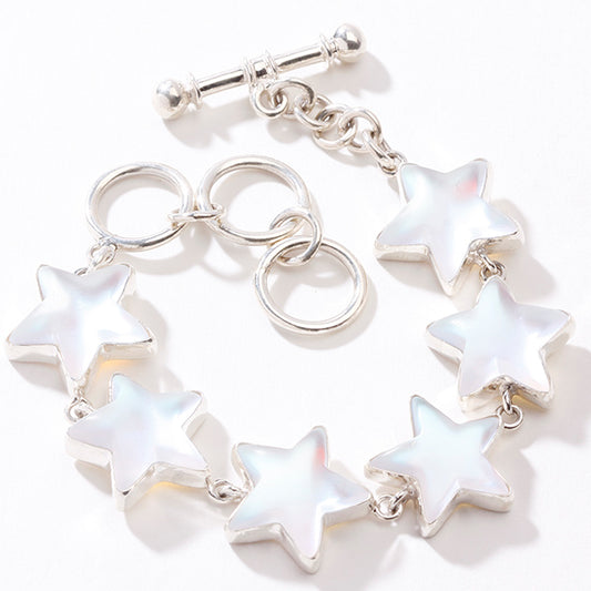 Charles Albert Sterling Silver Luminite Star Bracelet