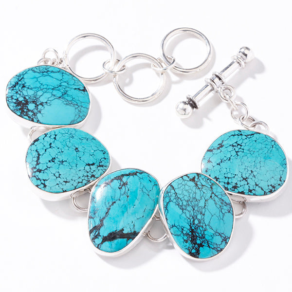 STERLING SILVER TURQUOISE BRACELET