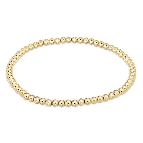 Classic gold 3mm bead bracelet