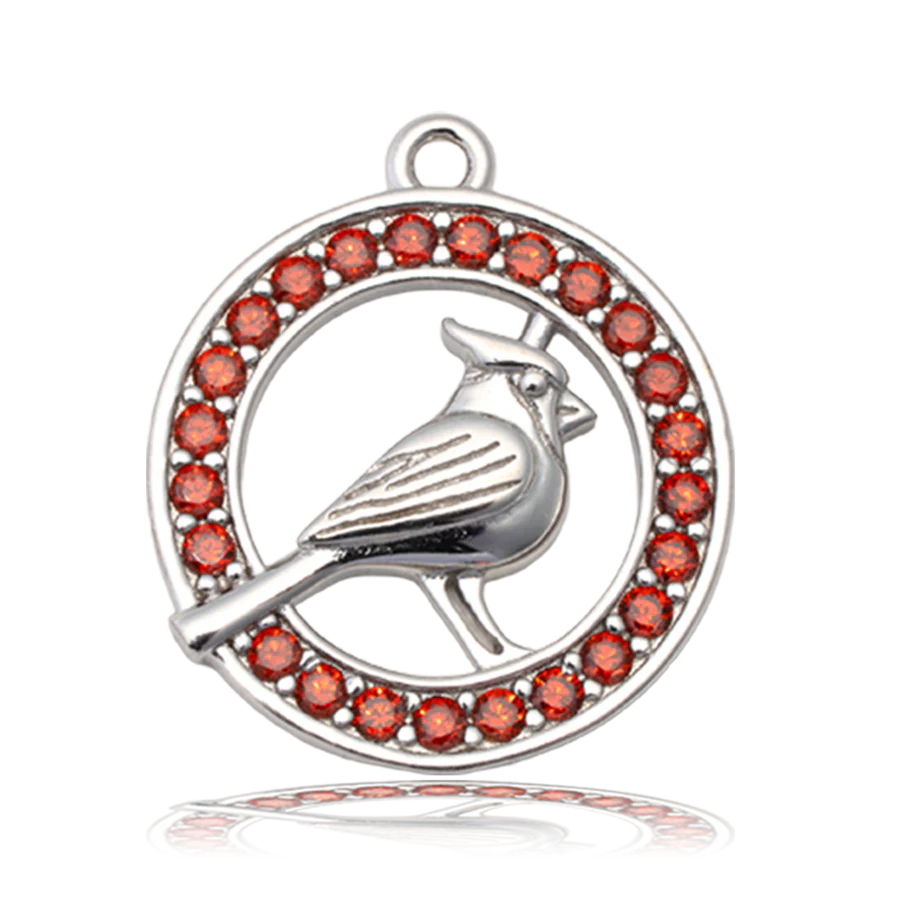 Strawberry Quartz Gemstone Bracelet with Garnet Cardinal CZ Sterling Silver Charm