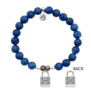 Royal Jade Stone Bracelet with Unbreakable Sterling Silver Charm