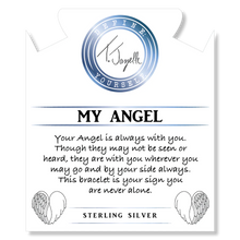 Onyx Stone Bracelet with My Angel Sterling Silver Charm