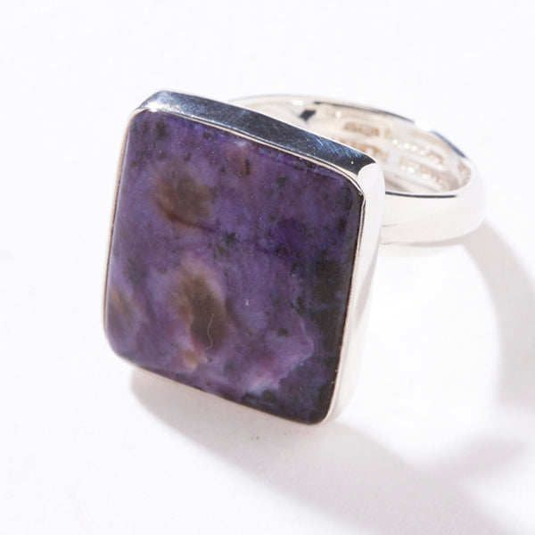STERLING SILVER CHAROITE RING