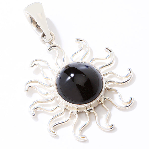 Charles Albert Onyx Sun Pendant