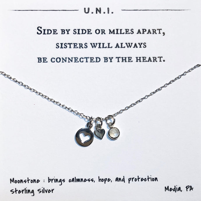 Side by Side Sisters Necklace