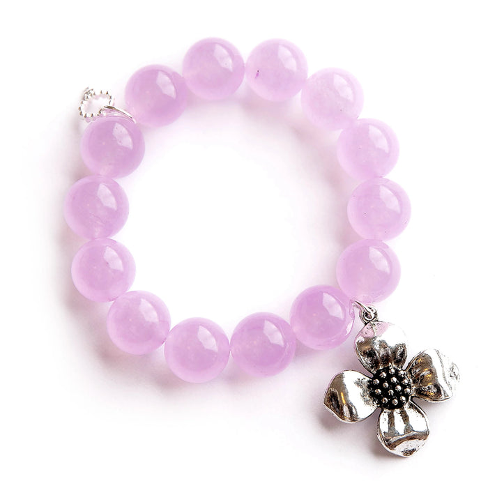 Lavender Jade with silver dogwood
